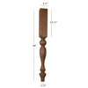 ISL18350P - Empire Farmhouse Plain Round Kitchen Island Leg