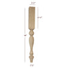 ISL18350P - Empire Farmhouse Plain Round Kitchen Island Leg