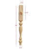 ISL18350P - Empire Farmhouse Plain Round Kitchen Island Leg