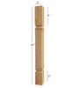 ISL22300-CC Small Chamfered Mission Kitchen Island Leg