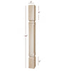 ISL22300-CC Small Chamfered Mission Kitchen Island Leg