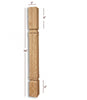 ISL22300-CC Small Chamfered Mission Kitchen Island Leg