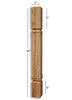 ISL22300-CC Small Chamfered Mission Kitchen Island Leg