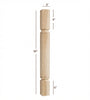 ISL22300-CP Small Mission Square Plain Kitchen Island Leg