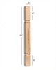 ISL22300-CP Small Mission Square Plain Kitchen Island Leg