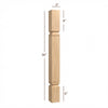 ISL22300-CP Small Mission Square Plain Kitchen Island Leg