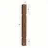 ISL22300-CP Small Mission Square Plain Kitchen Island Leg