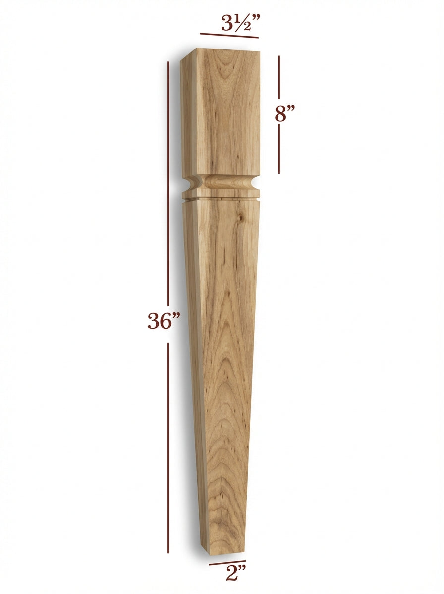 ISL22350-TP Medium Tapered Mission Kitchen Island Leg