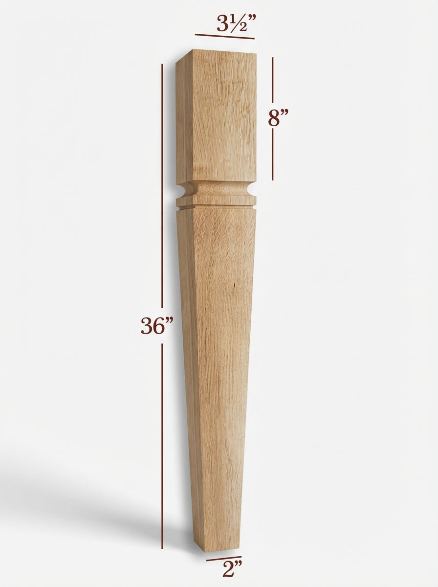 ISL22350-TP Medium Tapered Mission Kitchen Island Leg