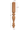 ISL28350CP - Ellis Contemporary Kitchen Island Leg