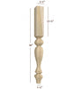 ISL28350CP - Ellis Contemporary Kitchen Island Leg