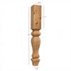 ISL28475CP  Massive Ellis Square Contemporary Kitchen Island Leg