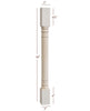 ISL30300P - Small Kimerick Round Plain Kitchen Island Leg