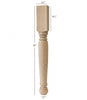 ISL36350P - Roosevelt Round Plain Kitchen Island Leg