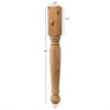 ISL36350P - Roosevelt Round Plain Kitchen Island Leg
