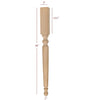 ISL4300P  Small Hamilton Round Plain Kitchen Island Leg