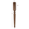 ISL4300P  Small Hamilton Round Plain Kitchen Island Leg