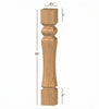 ISL47475CP Massive Brunswick Square Plain Kitchen Island Leg