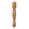 ISL49350CP  Shenandoah Medium Square Kitchen Island Leg