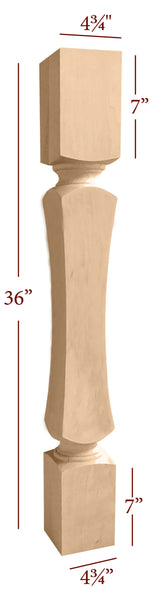 ISL57475-CP - Massive Emma Square Plain Kitchen Island Leg