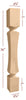 ISL57475-CP - Massive Emma Square Plain Kitchen Island Leg