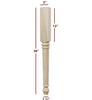 ISL6300P  Small Round Turned Lincoln Kitchen Island Leg