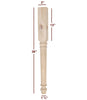 ISL6300P  Small Round Turned Lincoln Kitchen Island Leg