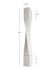 ISL64350-HTW-R Helix Medium Right Single Twist Kitchen Island Leg