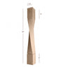 ISL64350-HTW-R Helix Medium Right Single Twist Kitchen Island Leg