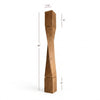 ISL64350-HTW-R Helix Medium Right Single Twist Kitchen Island Leg