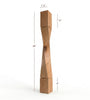 ISL64350-HTW-R Helix Medium Right Single Twist Kitchen Island Leg