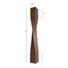 ISL64350-HTW-R Helix Medium Right Single Twist Kitchen Island Leg