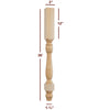ISL9300P Winston Farm Round Plain Kitchen Island Leg