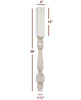 ISL9300P Winston Farm Round Plain Kitchen Island Leg
