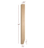 ISL98250P-2ST - Slender Shaker Kitchen Island Leg with Tapered Foot