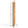 ISL98300P-2ST - Small Shaker Kitchen Island Leg with 2-Sided Tapered Foot