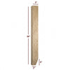 ISL98300P-2ST - Small Shaker Kitchen Island Leg with 2-Sided Tapered Foot