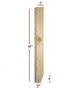 ISL98300P-2ST - Small Shaker Kitchen Island Leg with 2-Sided Tapered Foot