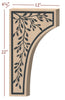 Fast-Snap Extra Large Corbel with Laurel Metal Inlay - 22" x 12" x 4-3/4"