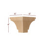 4" Square Corner Hollingsworth Pedestal Foot