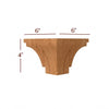 4" Square Corner Hollingsworth Pedestal Foot