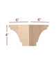 4" Square Corner Hollingsworth Pedestal Foot