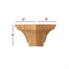 4" Square Corner Hollingsworth Pedestal Foot