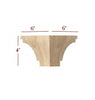 4" Square Corner Hollingsworth Pedestal Foot