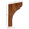 BB-110-BHC Bridge to Hutch Solid Wood Manchester Bar Bracket