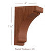 BB-402-XS Extra Small Scalloped Solid Wood Bar Bracket