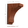 BB-402-S Small Scalloped Solid Wood Bar Bracket