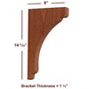 BB-002-L Large Scalloped Bar Bracket