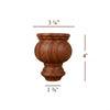 4" Cavetto Bun Foot Small
