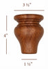 Round Turned Traditional Tulip Bun Foot